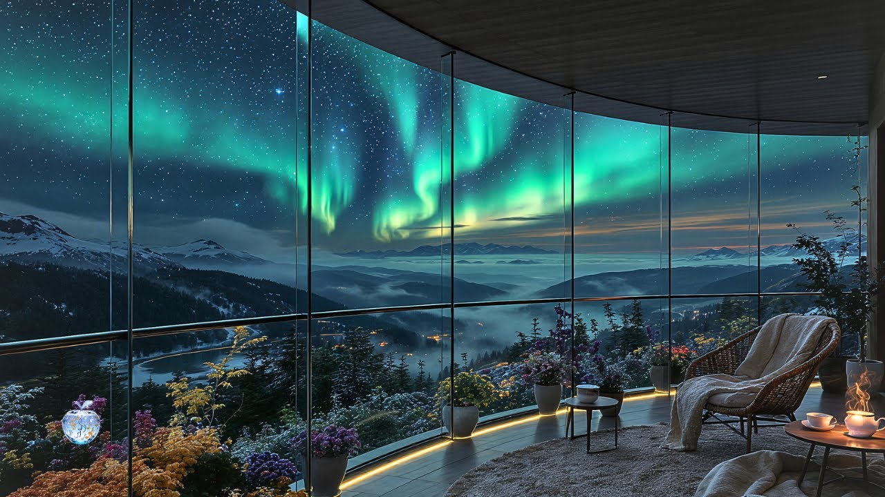 Aurora over the Misty Valley 🌌 | Ethereal Lofi for Deep Sleep & Peace