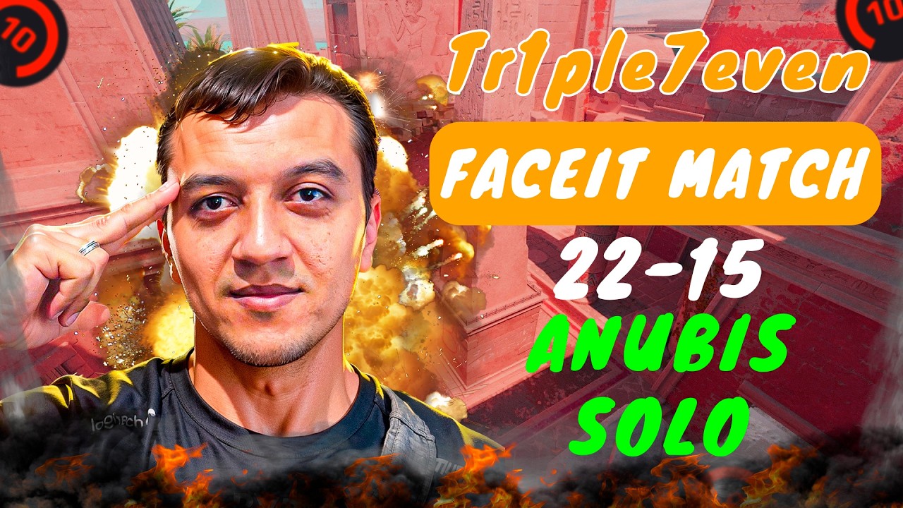 CS2 FACEIT MATCH SOLO LVL UP ROAD TO 2k ELO ANUBIS 22-15 #cs2 #csgo #cs #cs2anubis #cs2stream