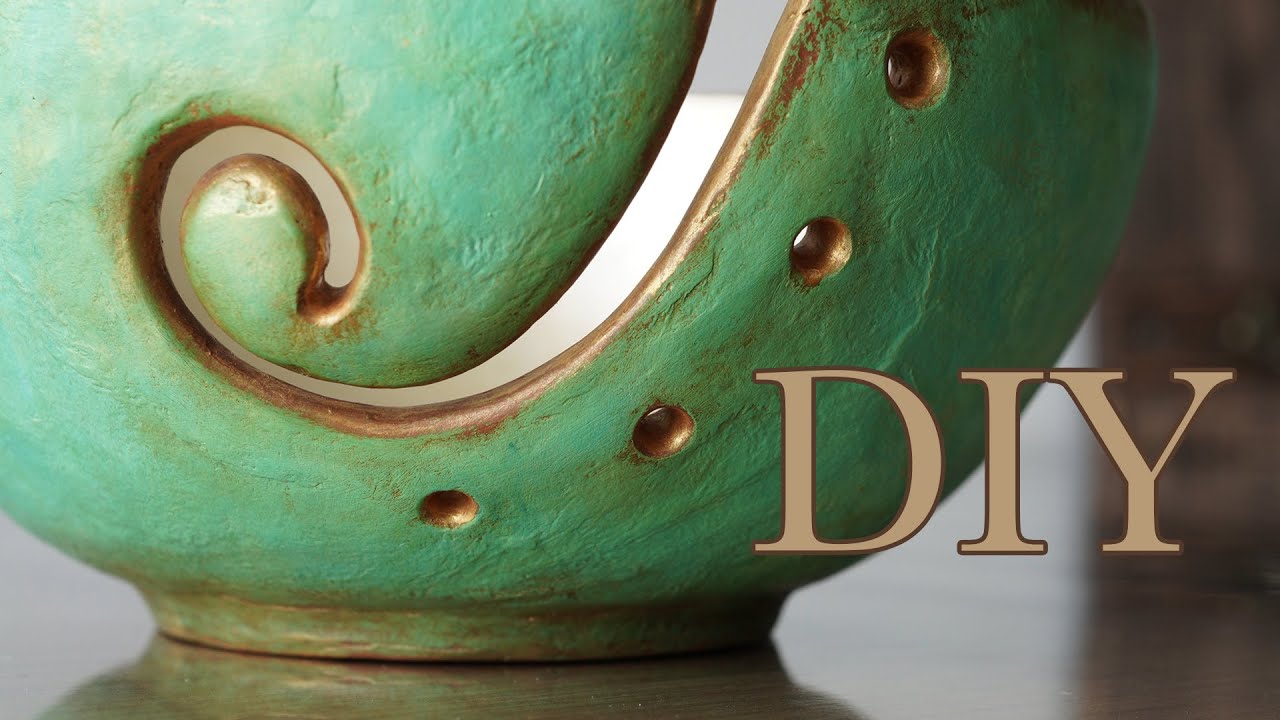 Decorating a Paper Mache Bowl. DIY
