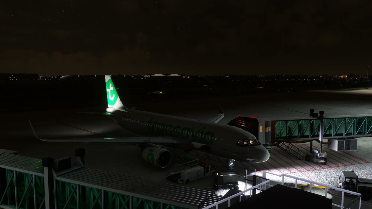 A320 TRANSAVIA avec météo réelle et trafic entre Bruxelles et Agadir EBBR GMAD GSX PRO