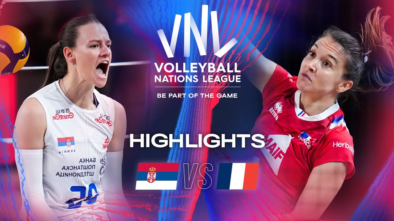 🇷🇸 SRB vs. 🇫🇷 FRA - Highlights | Week 3 | Women's VNL 2024