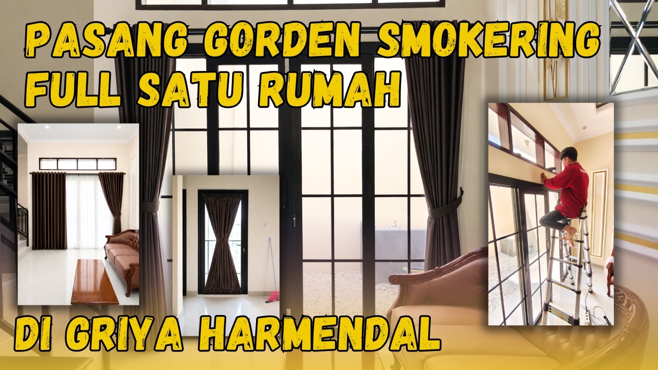 Upgrade Interior! Pasang Gorden Blackout Smokering Abu Full Satu Rumah di Griya Harmendal