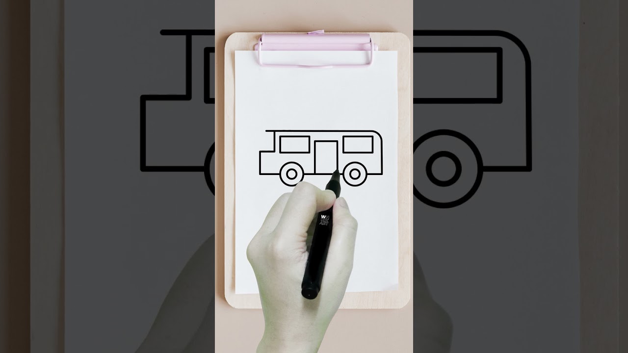 how to draw a bus