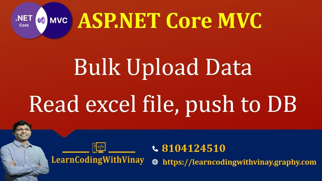 Bulk Upload in ASP.NET Core MVC using Excel | Dapper Real-World Example