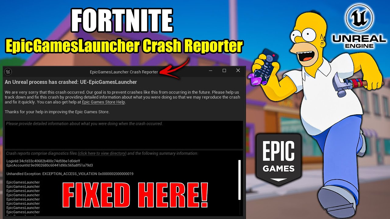 EpicGamesLauncher Crash Reporter – An Unreal Process Has Crashed (UE-EpicGamesLauncher)|Fortnite Fix