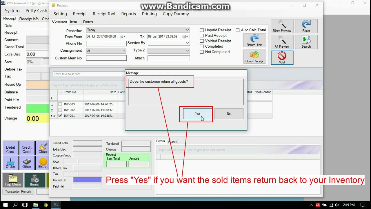 How To Void Receipt in POS System Cash Register