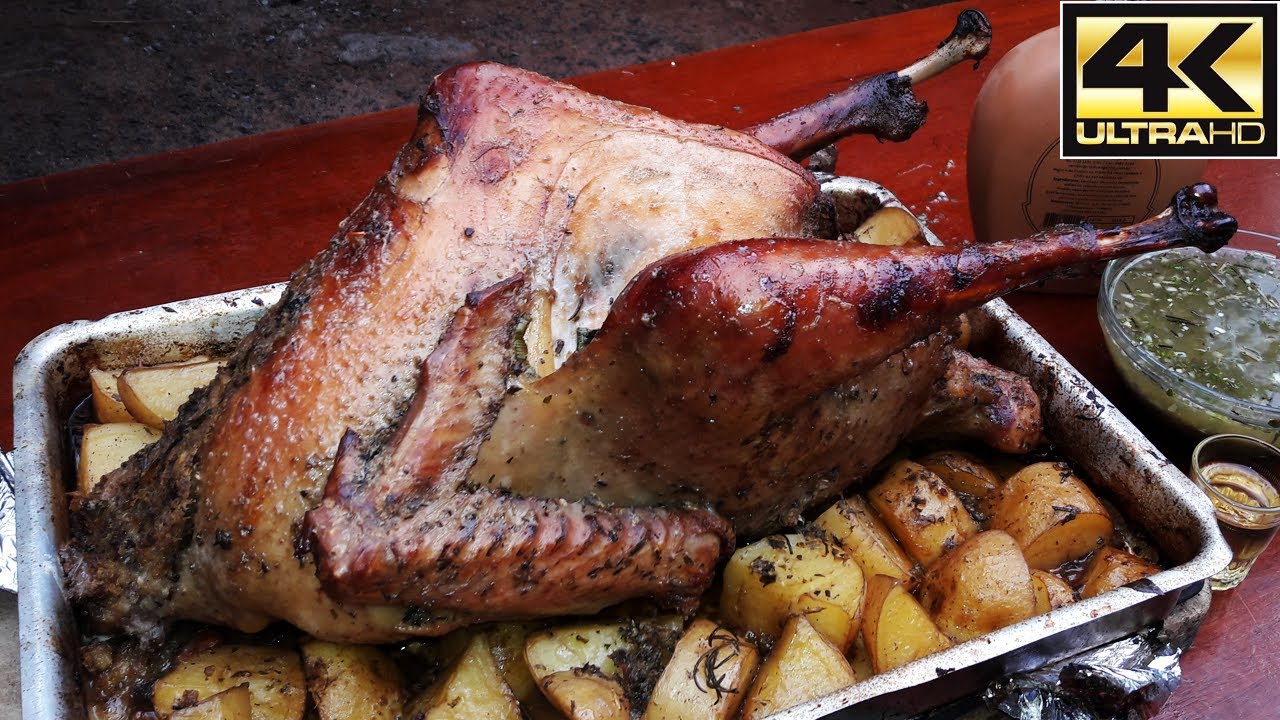 PERU CAIPIRA RECHEADO ASSADO COM BATATAS NA BRASA - PERU DE NATAL NA CHURRASQUEIRA / FORNO
