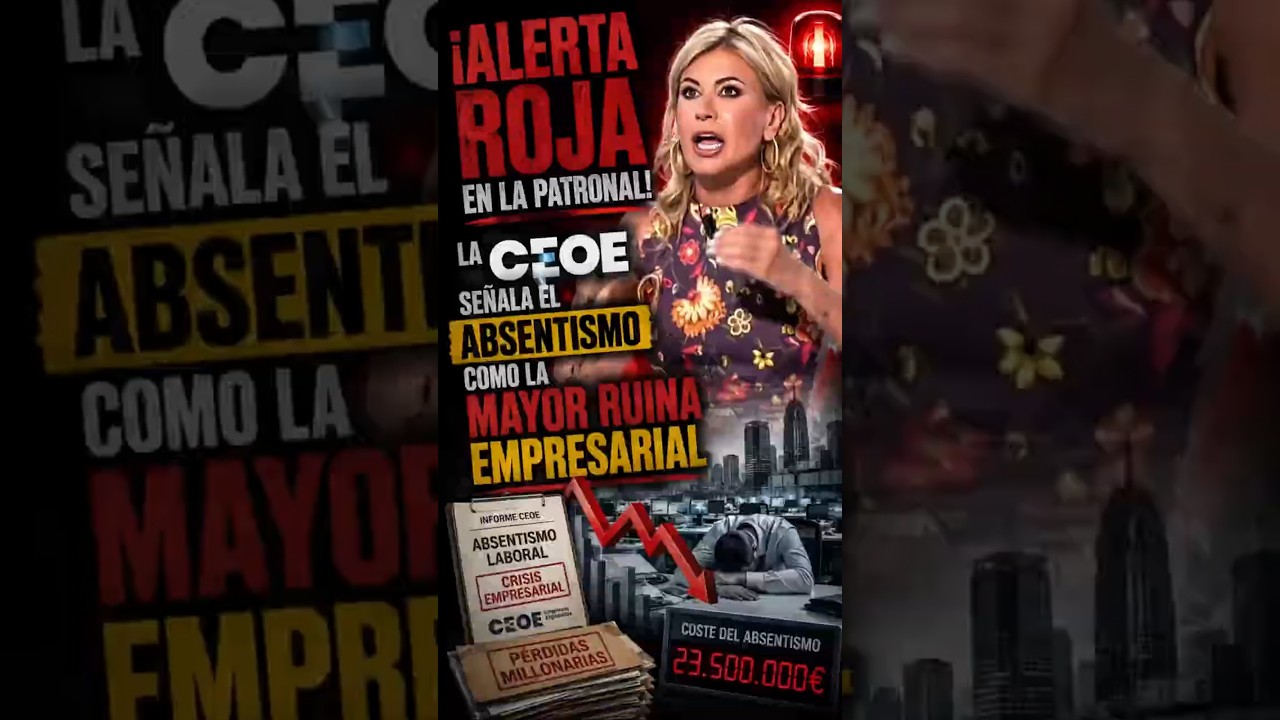 &iexcl;Alerta roja en la patronal! La CEOE se&ntilde;ala el absentismo como la mayor ruina empresarial  #shorts