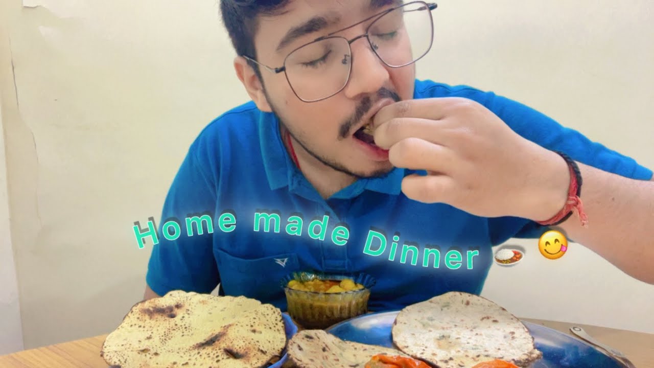 EATING 6 CHAPATI,AALU MATAR , PAPAD,CHILLI ACHAR[HOMEMADE DINNER]😋✨🔥🌶️