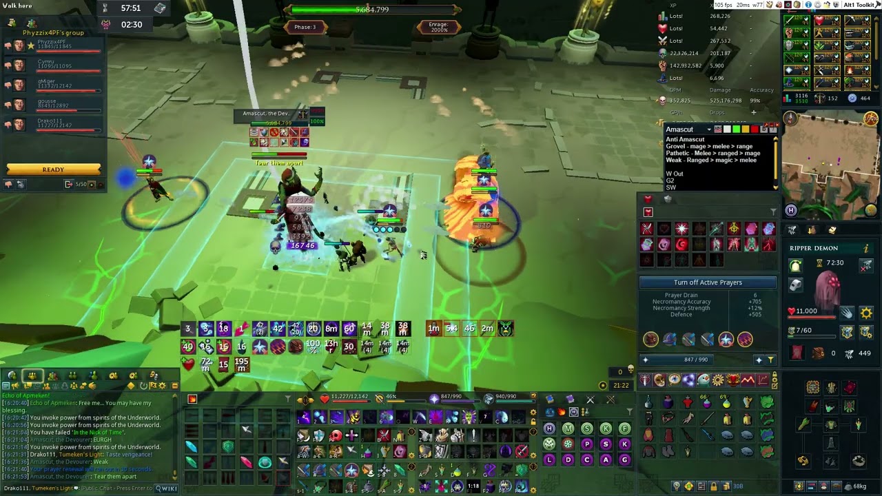 [7:40] - 2000% Amascut - GM Speed kill - Necro POV - T100 Necro/EQ Aura/Ful book/Ripper