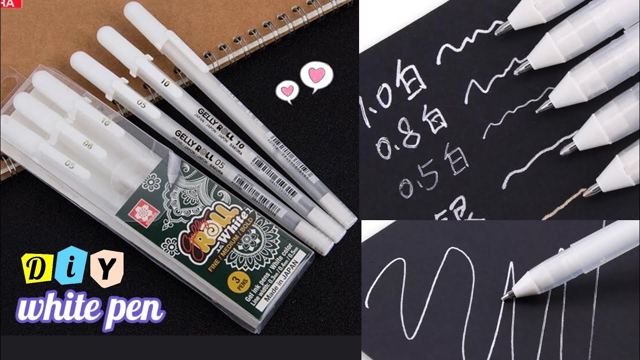 how to make white pen 🖊️ / handmade white pen / diy white pen / easy to make / school hacks / DIY