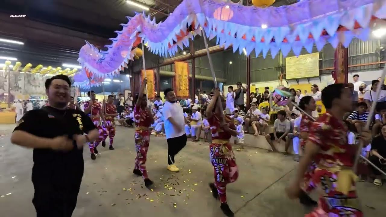 Luminous Dragon dance performance in Nam Tien Kong Sabah Temple 2025
