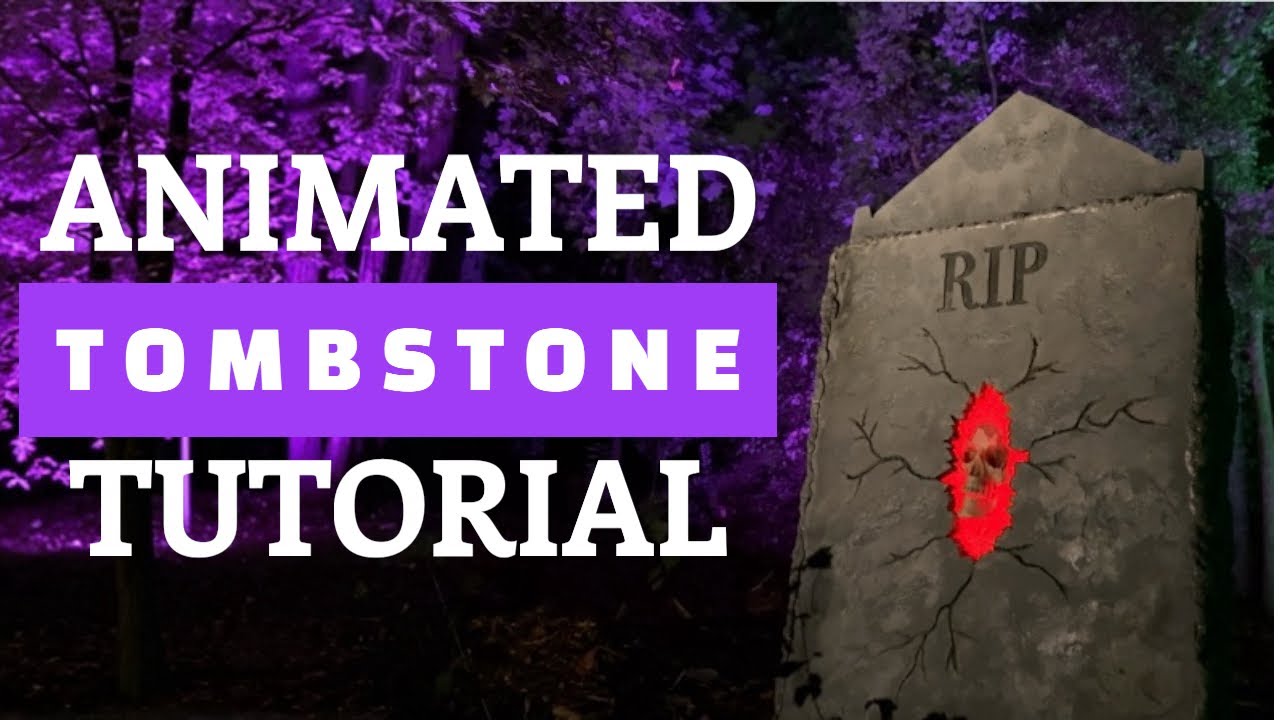 DIY Animated Skull Tombstone Tutorial 
