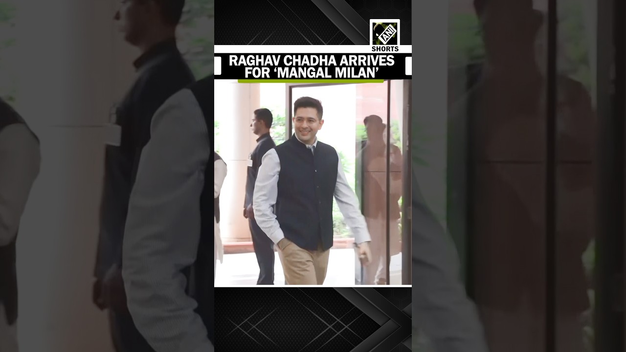 BJP MP Raghav Chadha arrives for &lsquo;Mangal Milan&rsquo; NDA leaders&rsquo; strategic meeting