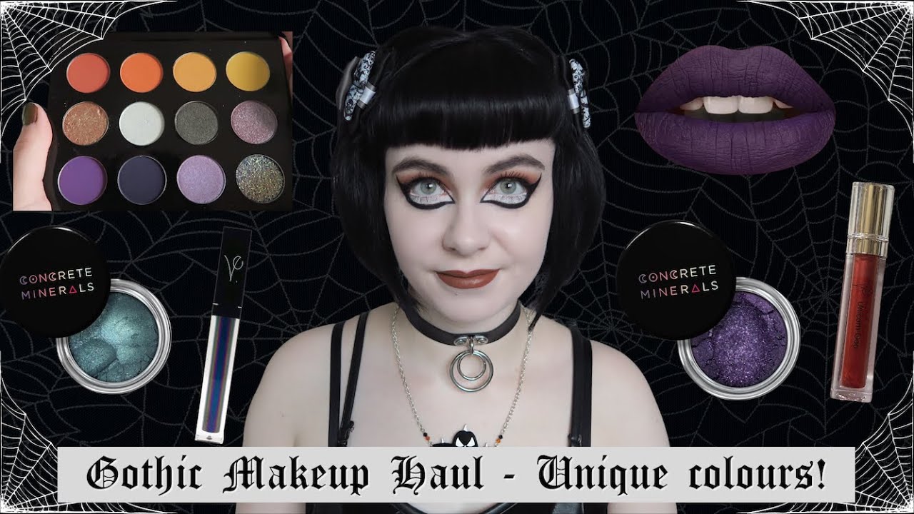GOTHIC MAKEUP HAUL | GOTH ALTERNATIVE  | VE COSMETICS | RADIOACTIVE UNICORN | CONCRETE MINERALS