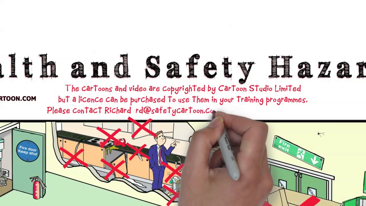 Office health and safety hazards - whiteboard animation