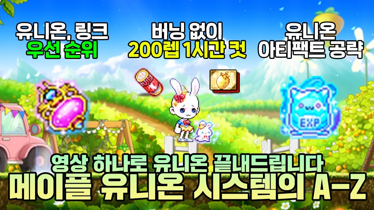 유니온 + 링크 우선 순위부터 200렙 초고속 육성 빌드까지! 메이플 유니온 공략의 모든 것을 담았습니다