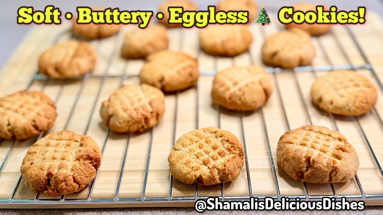 Eggless Peanut Butter Cookies 🎄 | Easy Christmas Treat You Must Try! 🍪🎅
