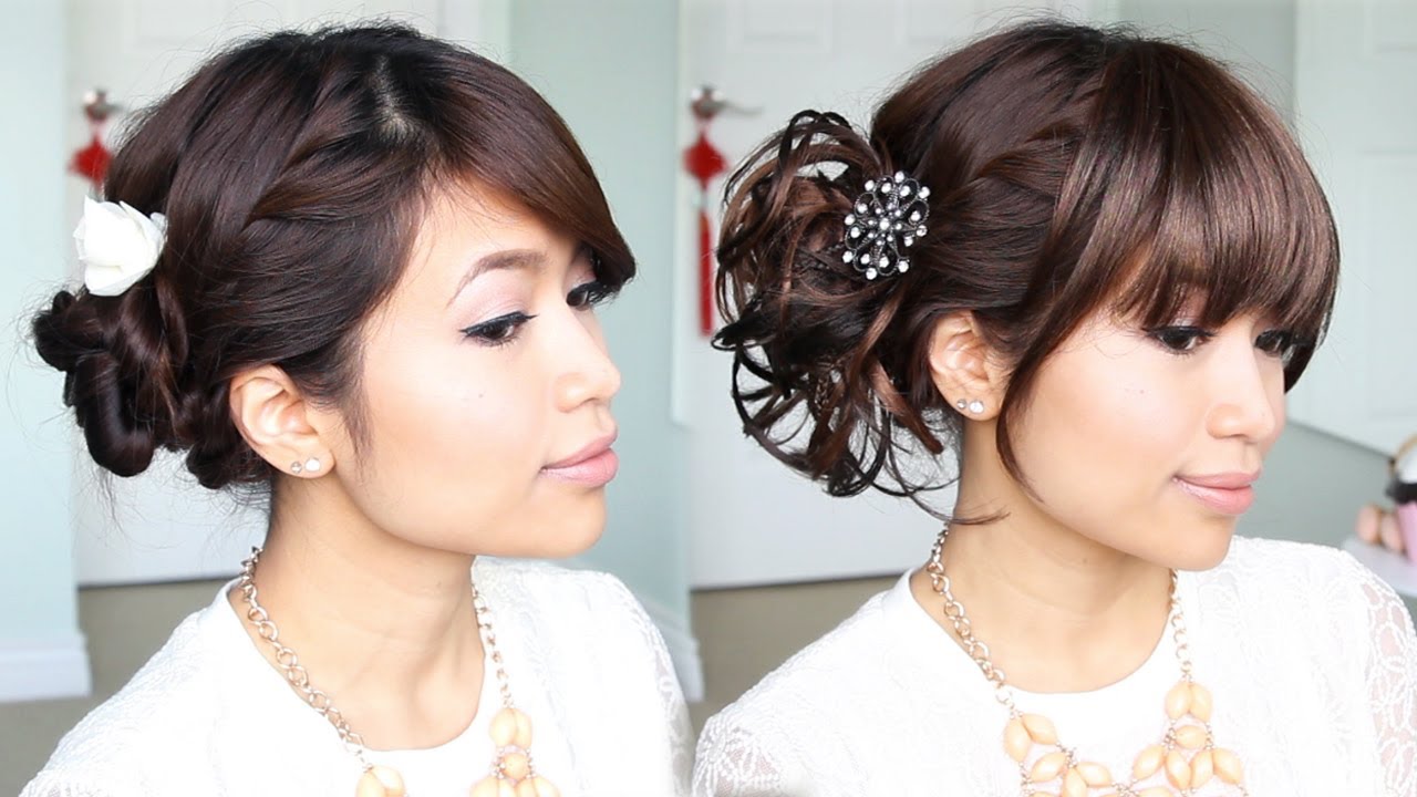 Everyday Hair Bun to Elegant Prom Updo Hairstyle - Bebexo