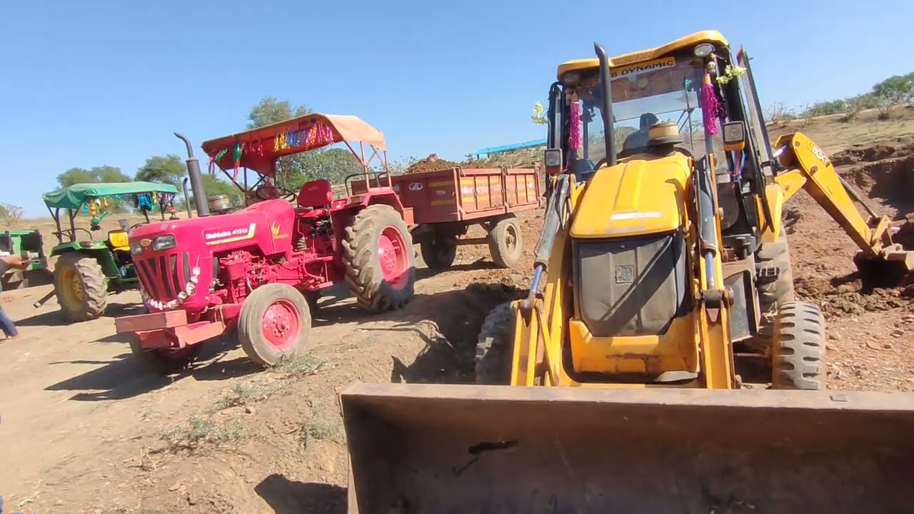JCB 5CX Fully Loading Sand Tipper Truck ? Tata Truck And Dumper Accident Pit Pulling Out JCB #56