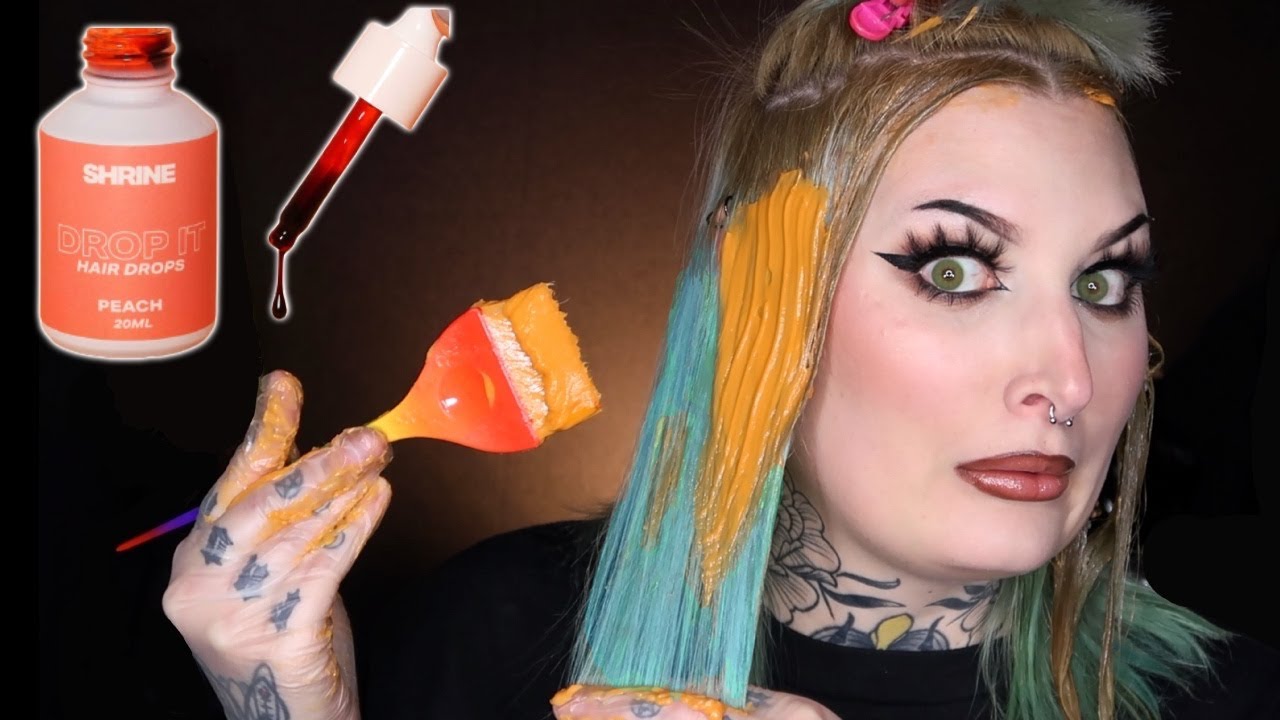 Putting ORANGE Over BLUE Hair!