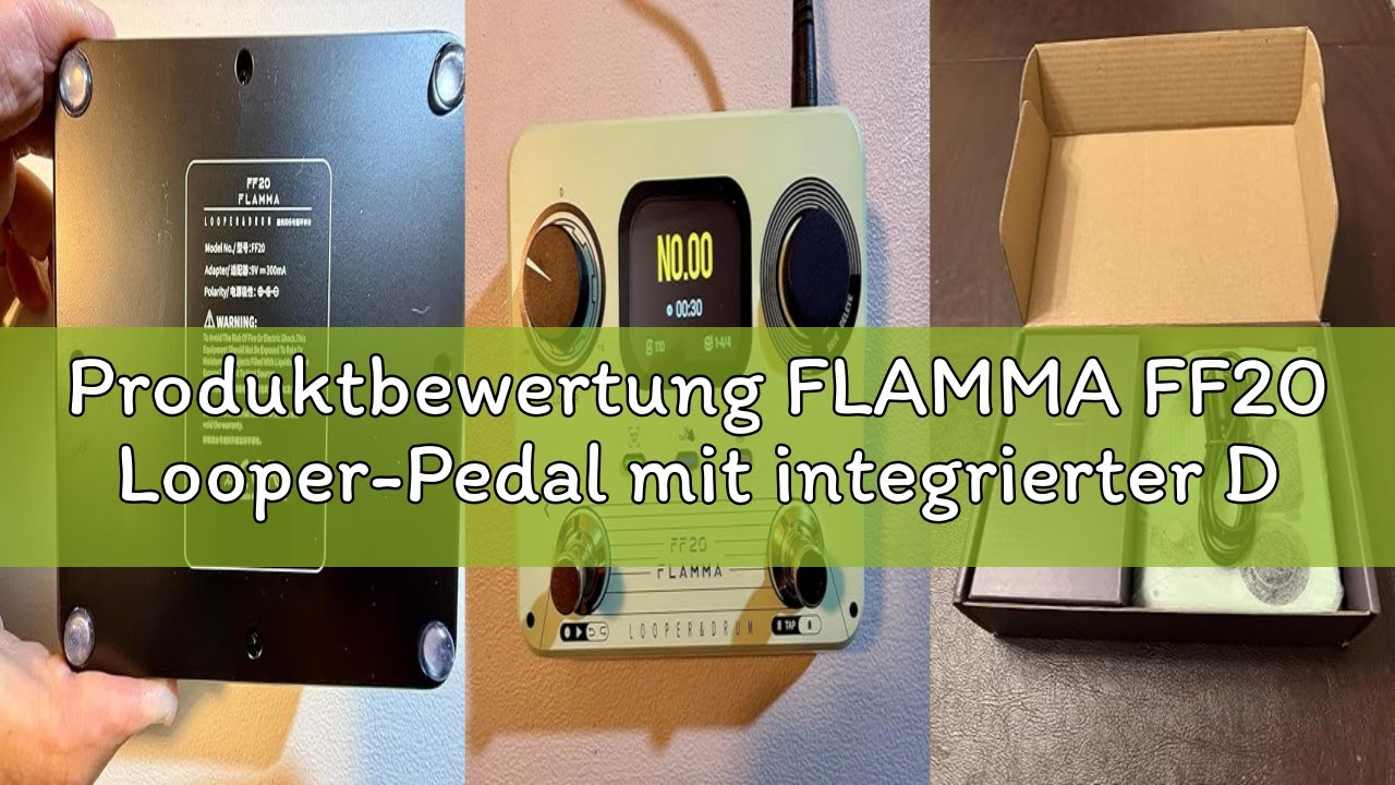 Produktbewertung FLAMMA FF20 Looper-Pedal mit integrierter Drum-Maschine – 300 Min Stereo-Aufnahme,
