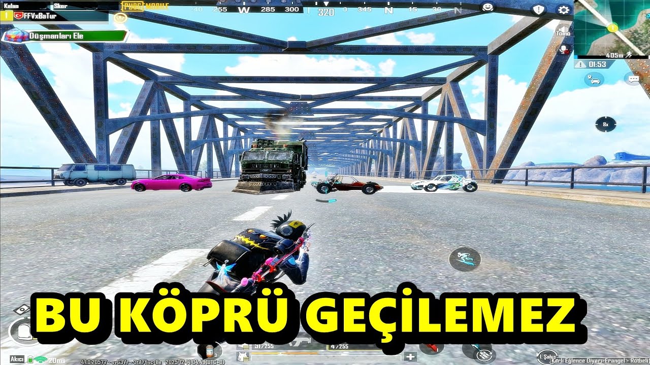 BU KÖPRÜ GEÇİLEMEZ !  İNSANÜSTÜ PERFORMANS BATUR GAME SOLO SQUAD PUBG MOBİLE
