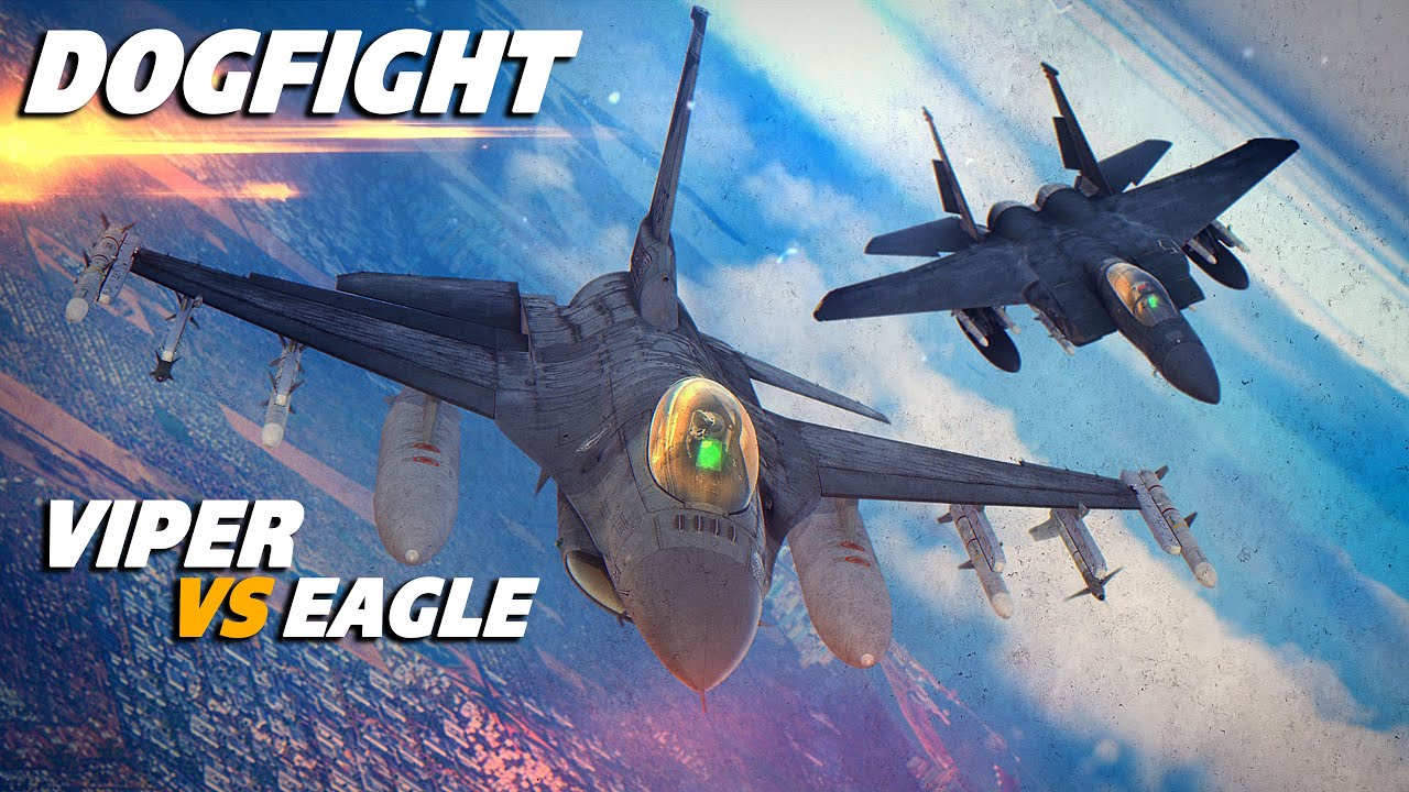Воздушный бой F-16C Viper против F-15 Eagle | Цифровой боевой симулятор | DCS |