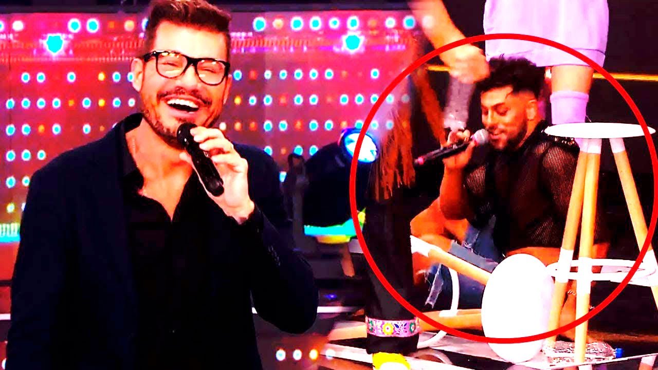 Facu Mazzei se cayó y Marcelo Tinelli se rio tanto que no pudo seguir con el programa