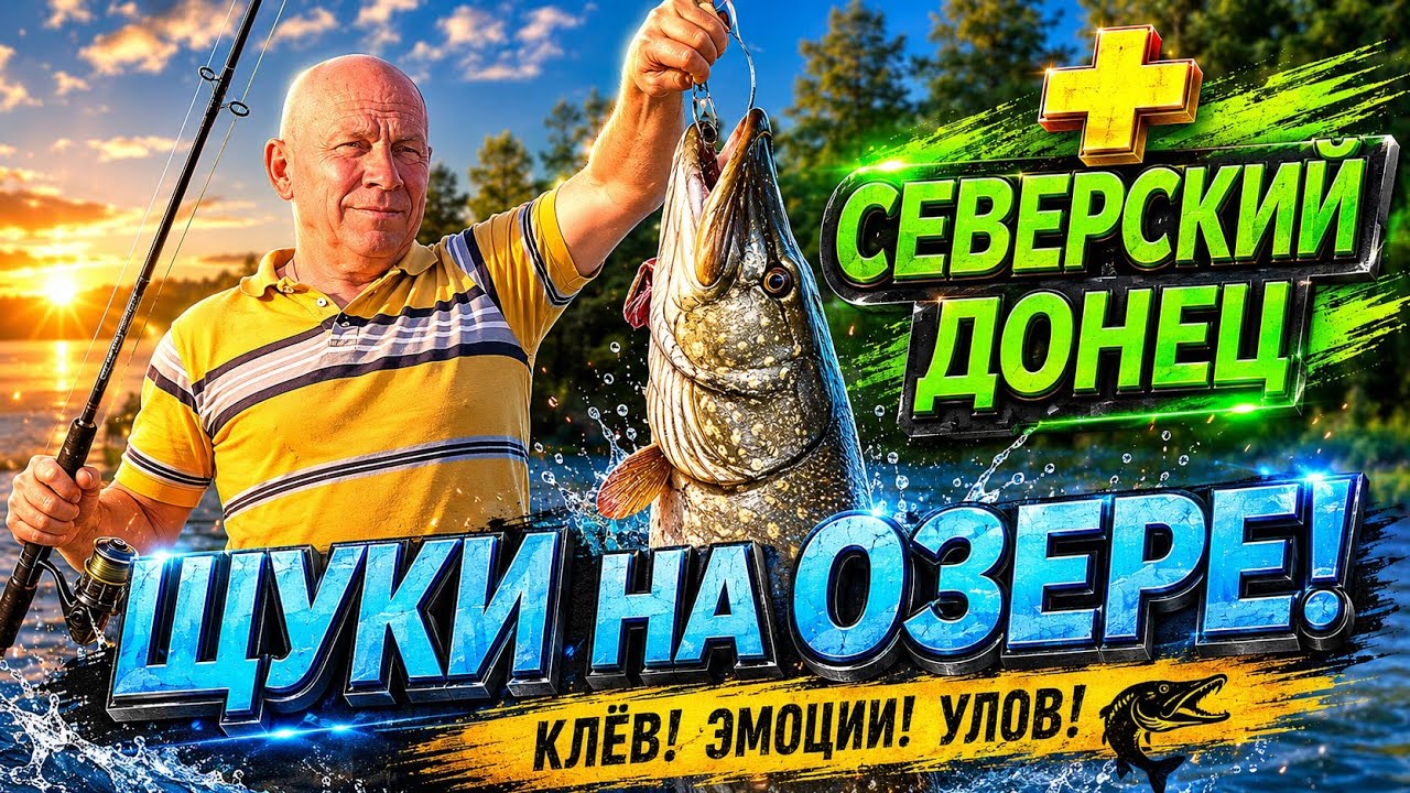 ЩУКИ 🎣 на озере + СЕВЕРСКИЙ ДОНЕЦ . Рыбалка 🎣 весной