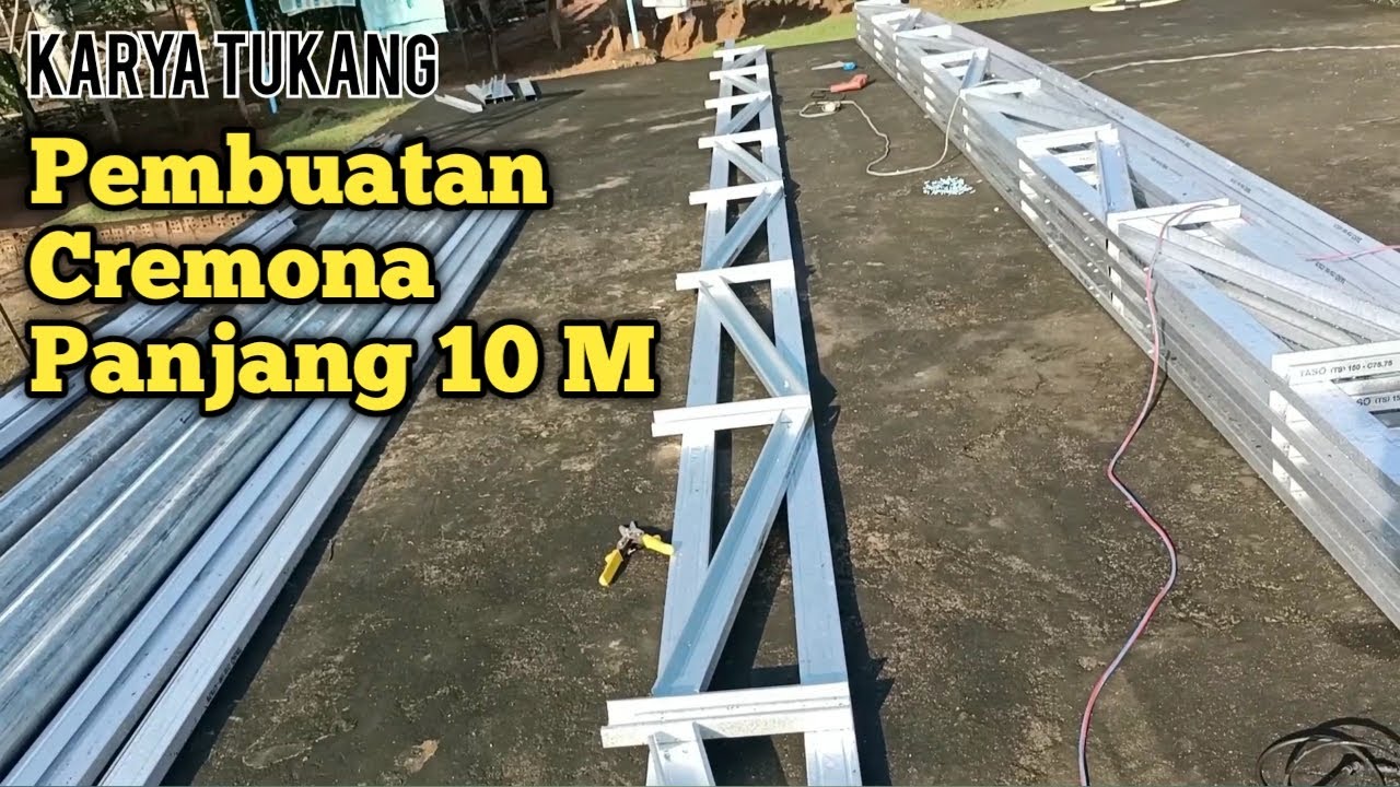 Tutorial Membuat Cremona Kanopi Bajaringan Kuat Anti Lendot Panjang 10 M