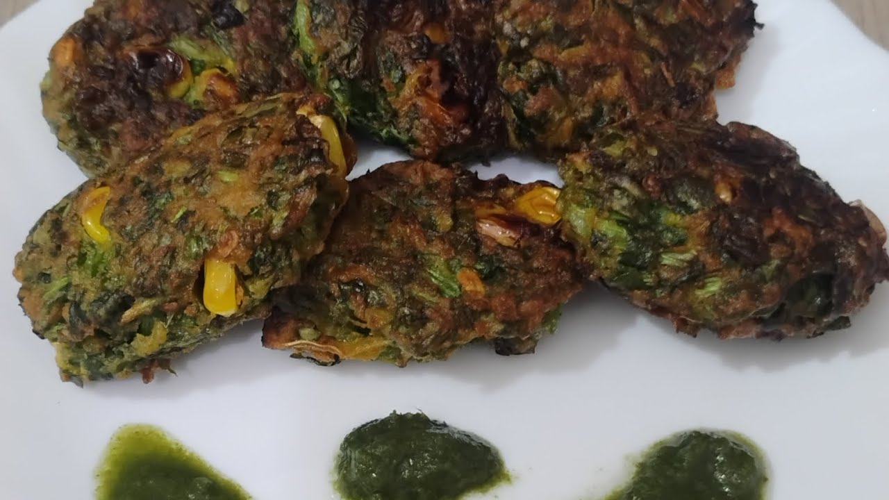 हरे भरे पालक और स्वीट कार्न के कबाब #रेसिपी #food  #Holi #sweetcorn #homemade #easy