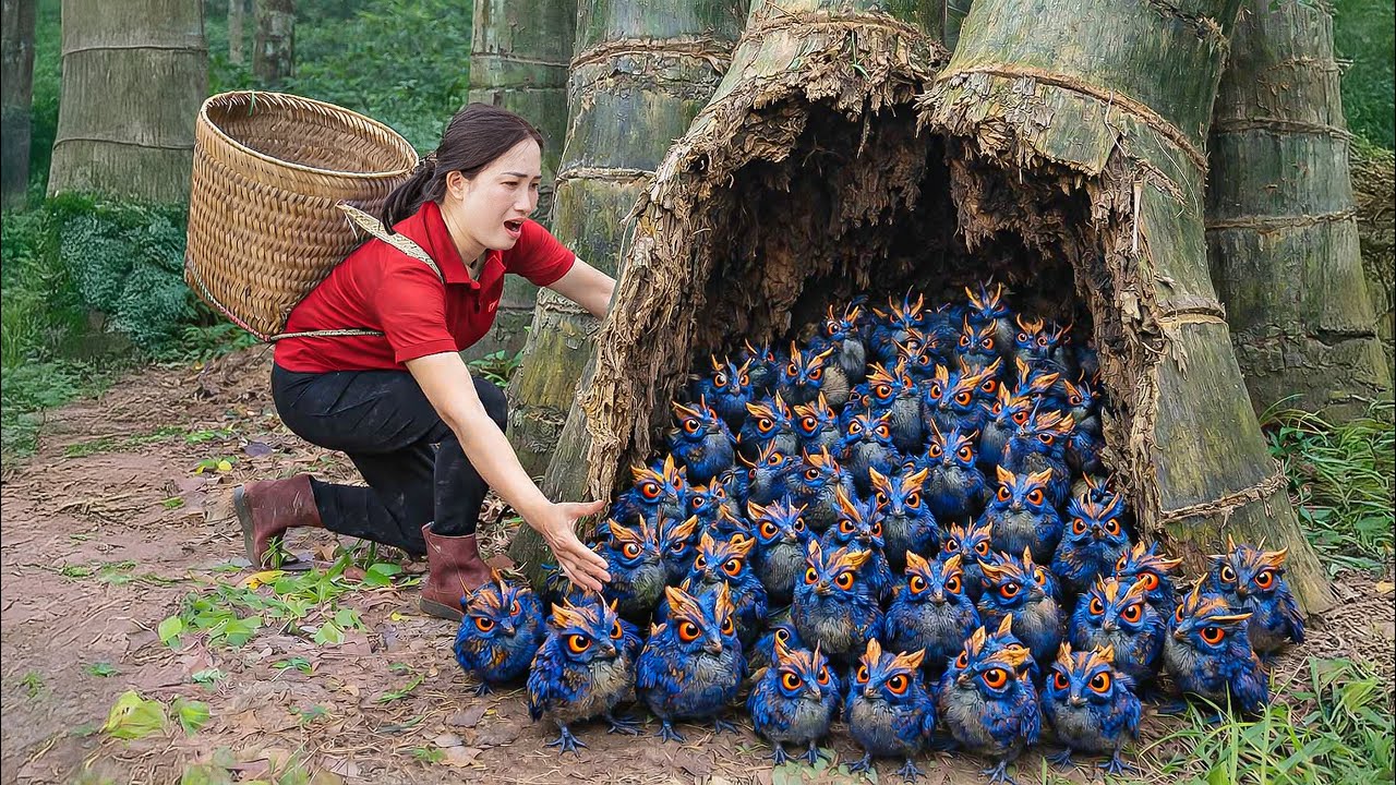 Harvesting +1000 Wild Bird From Ancient Tree, Most Dangerous Invasive Bird Species | Nature Survival