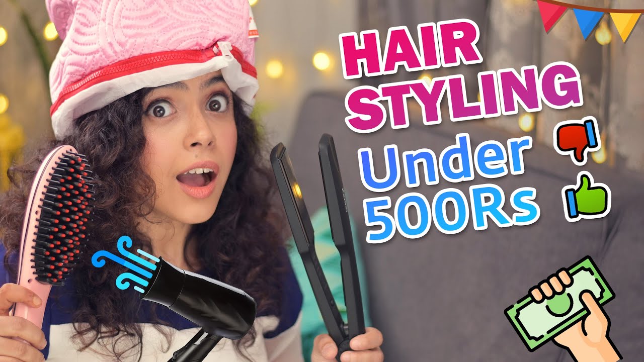 🤣TRYING HAIR STYLING TOOLS *UNDER 500*! 🤑| Diwali Spl | Honest Review Ep 11 | Wonder Munna Unplugged