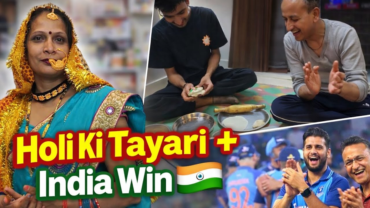 Holi Ki Tayari, Busy Day & India Ki Jeet 🇮🇳 | Indian Daily Vlog | Cooking, Market & Family Routine