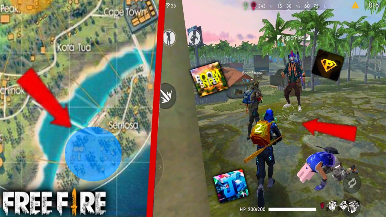 CAEMOS EN EL LUGAR MAS PELIGROSO CONTRA 50 JUGADORES EN FREE FIRE c/ BoomSniper y SuperPixel