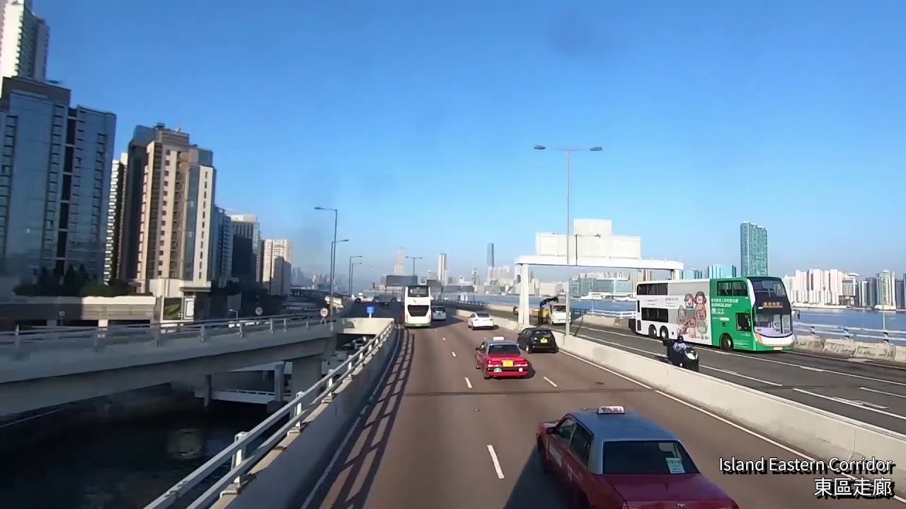 【天空之聲】過海隧巴 619P 快鏡行車 (順利 →中環港澳碼頭)
