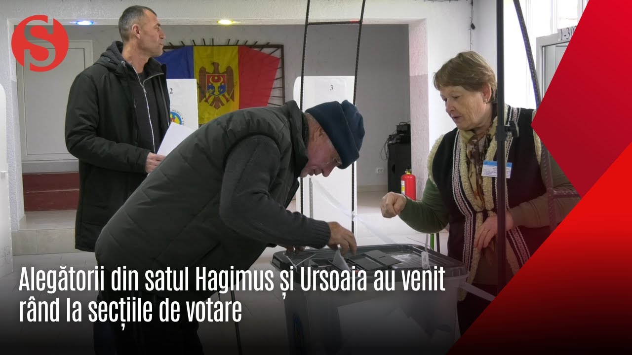 Alegătorii din satul Hagimus au venit rând pe rând la unica secție de vot deschisă