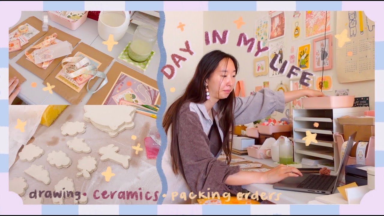 Day in My Life as a Full Time Artist!!♡ Studio Vlog