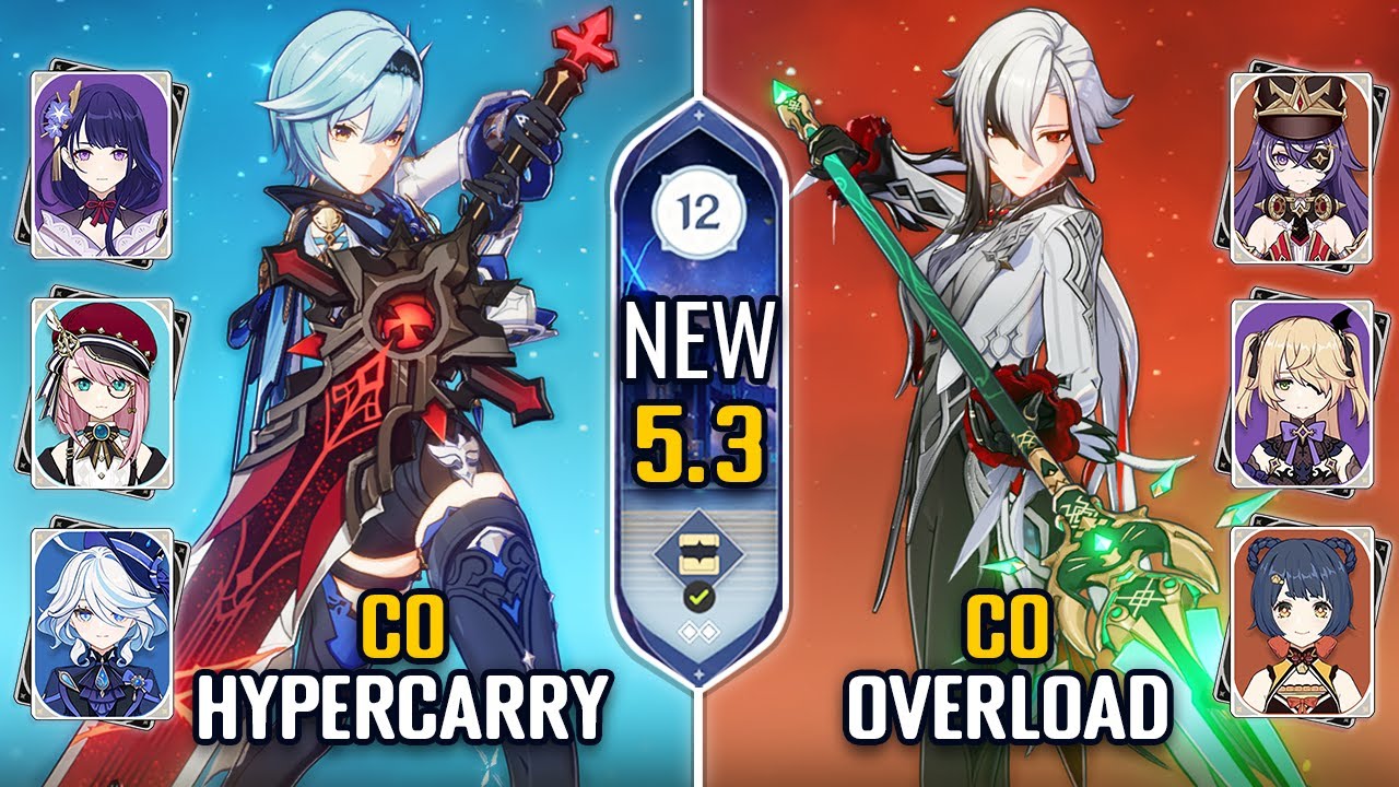 C0 Eula Hypercarry & C0 Arlecchino Overload Team Spiral Abyss 5.3 Genshin Impact