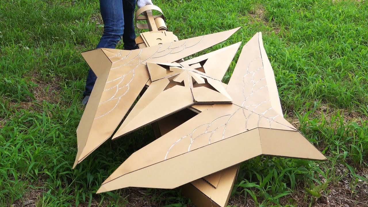 ダンボールでチャージアックスを作る/Charge Blade Cardboard DIY - Monster Hunter - Crafty Transformer