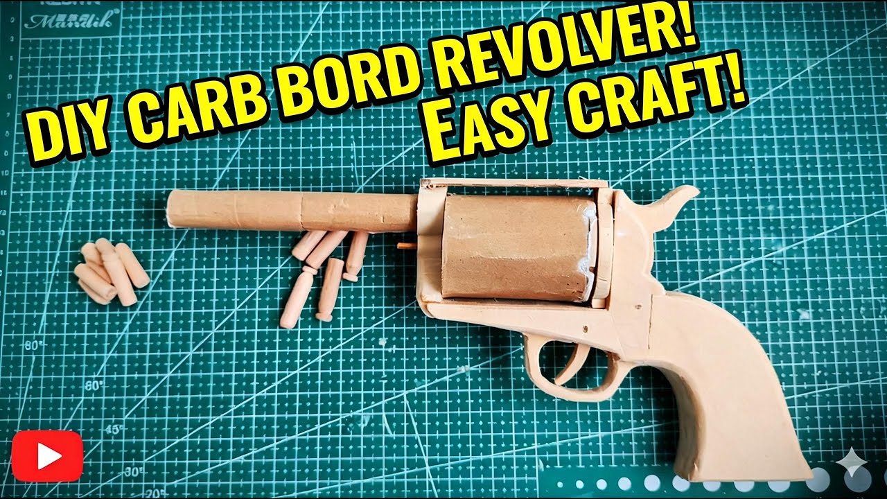 Immersive Woodworking: Build an exquisite wooden revolver from scratch #DIY #woodworking