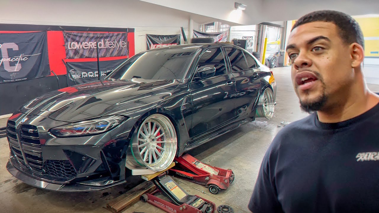 I PUT 1 OF 1 WHEELS ON MY STANCED BMW G80 M3