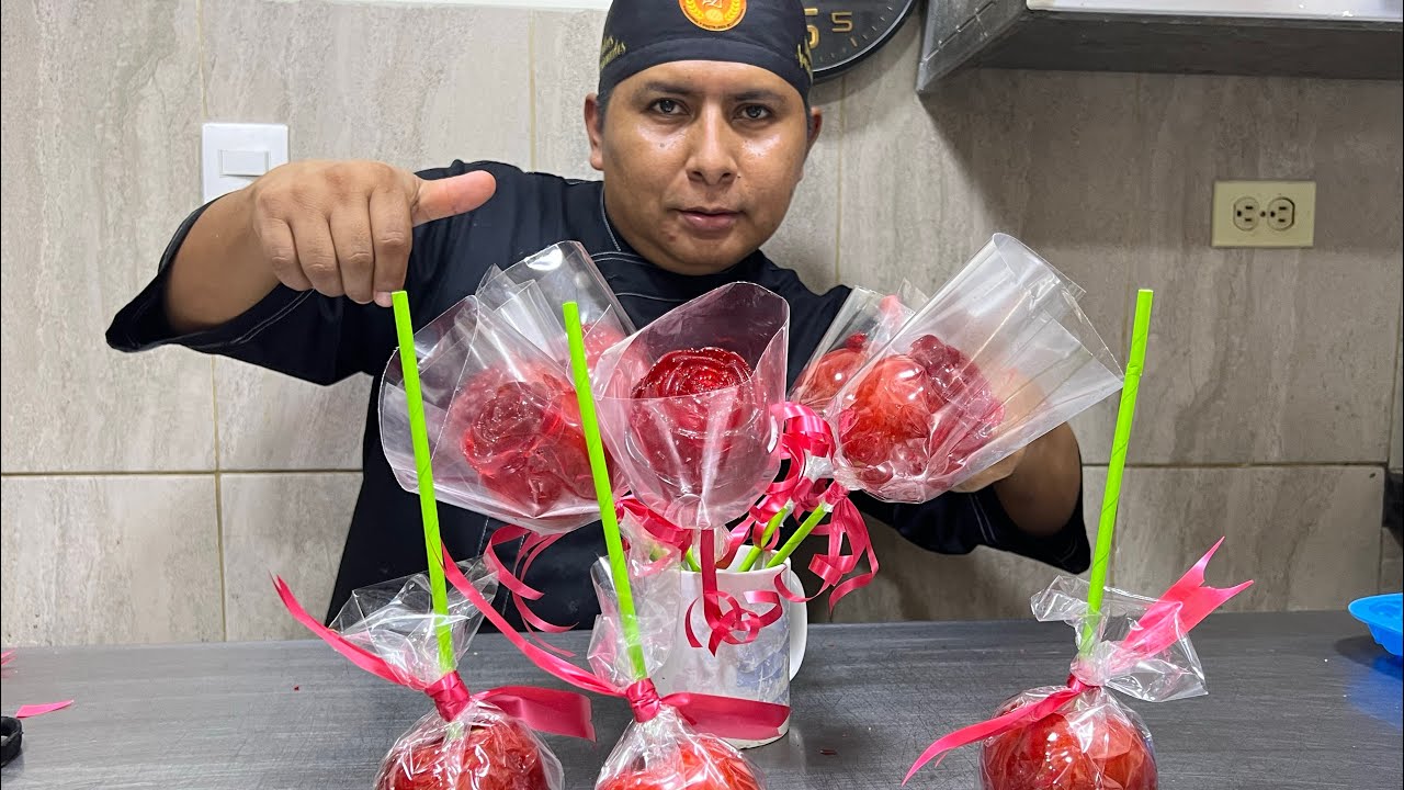 Te enseño hacer manzanas acarameladas 