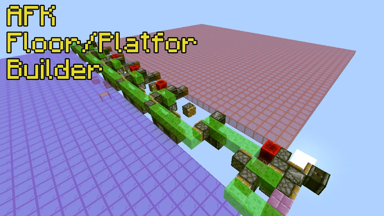 How to make AFK Automatic Floor/Platform Builder. Minecraft 1.20+ Tutorial