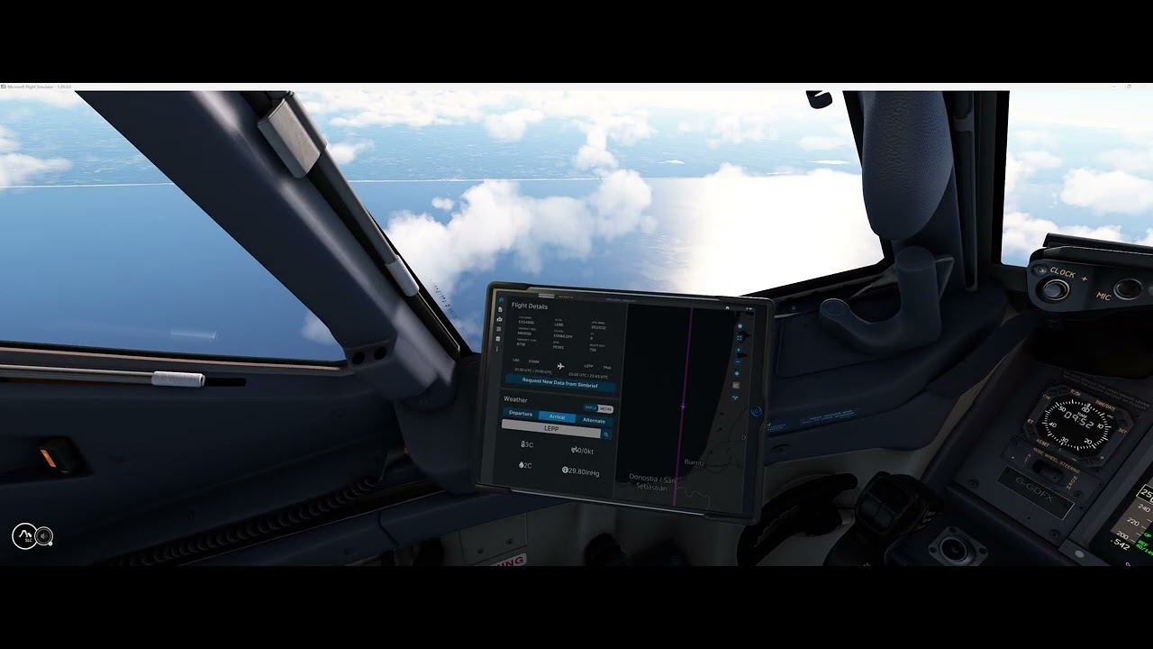 msfs 2020 landing pamplona rough weather and fog