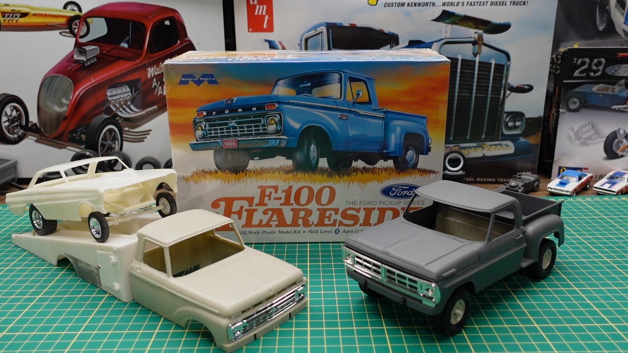 Unboxing the Moebius 1966 F-100 Flareside Pickup #scalemodel