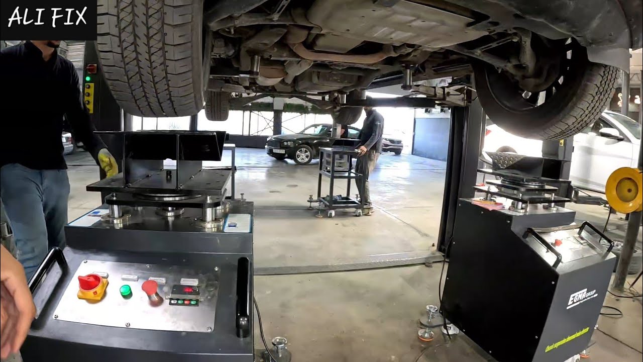 how to check front and rear suspension with vibration machine 