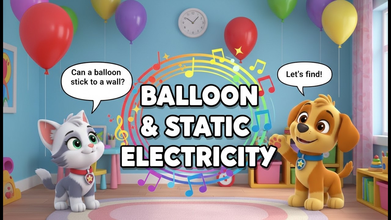 Balloon & Static Electricity 🎈⚡ | Easy Science Experiment for Kids | Tiny Tales Garden