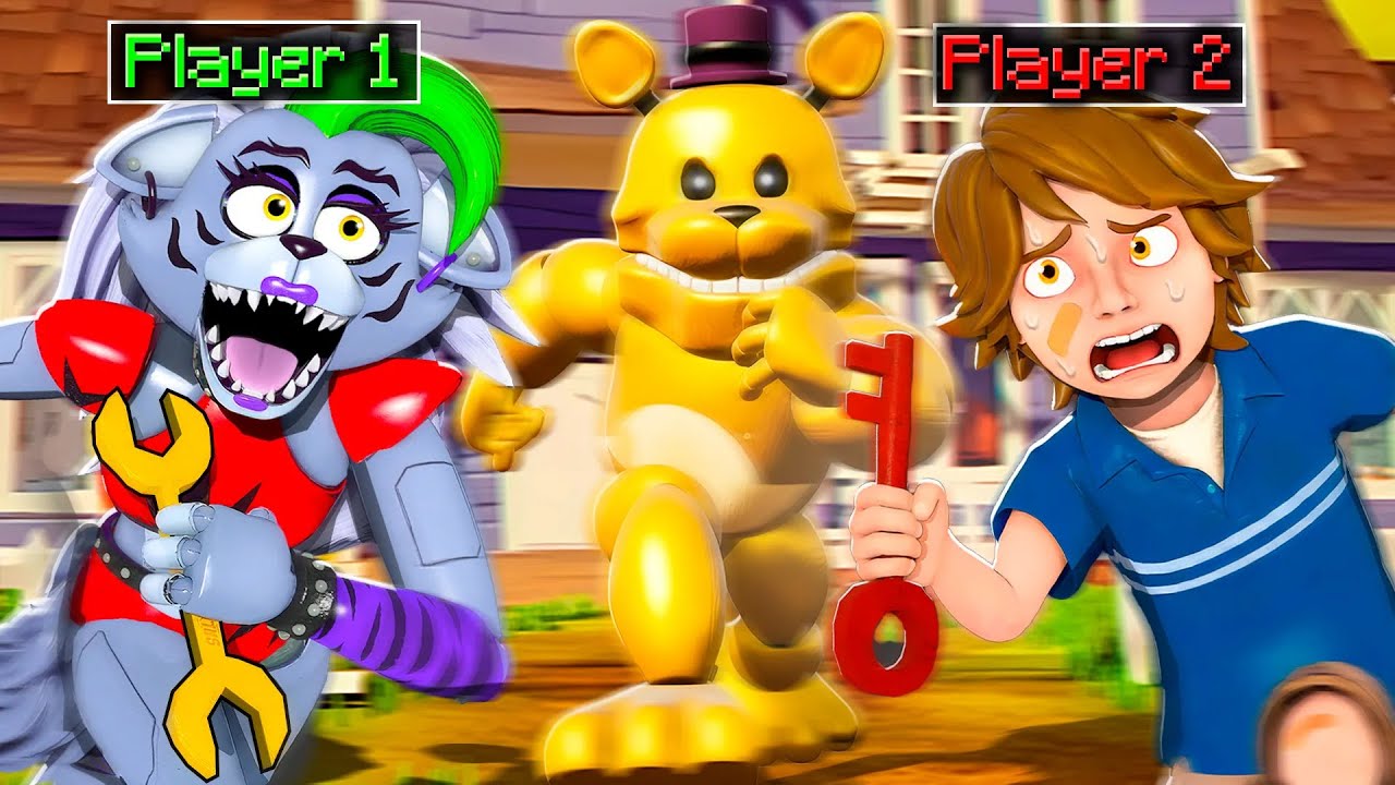 FAST FREDBEAR, But we PLAY TOGETHER in Hello Neighbor (Multiplayer)